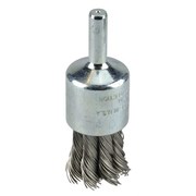 Weiler 3/4" Knot Wire End Brush, .014" Stainless Steel Fill 10029